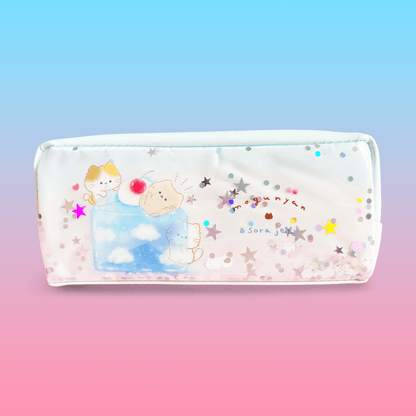 Mogunyan 'Sky Jelly' Twin Zipper Pencil Case - Momohana