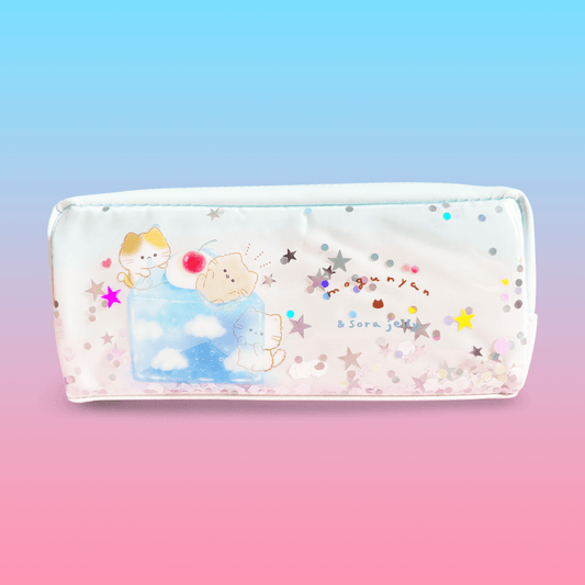 Mogunyan 'Sky Jelly' Twin Zipper Pencil Case - Momohana