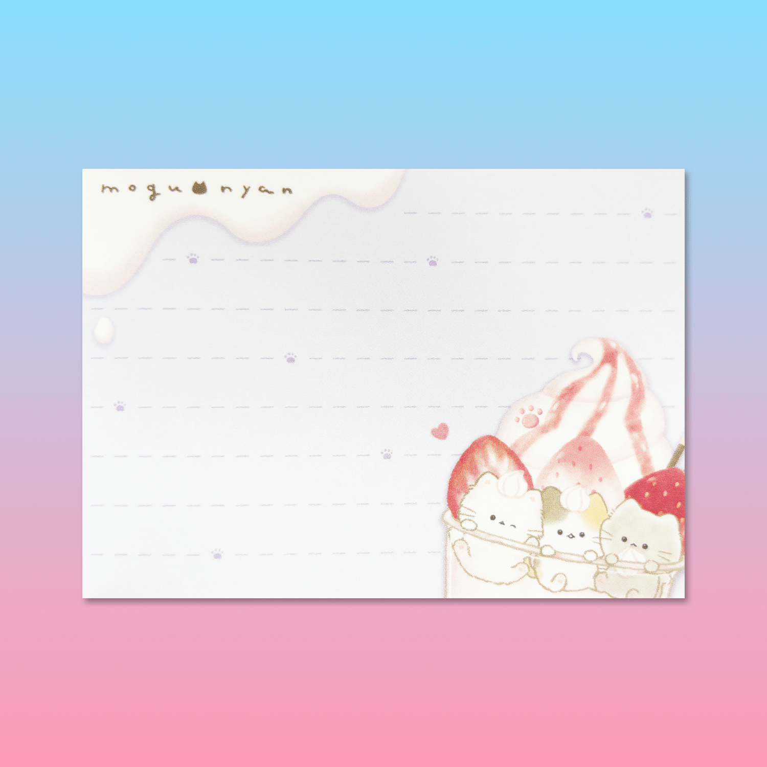 Mogunyan 'Strawberry Parfait' Mini Memo - Momohana
