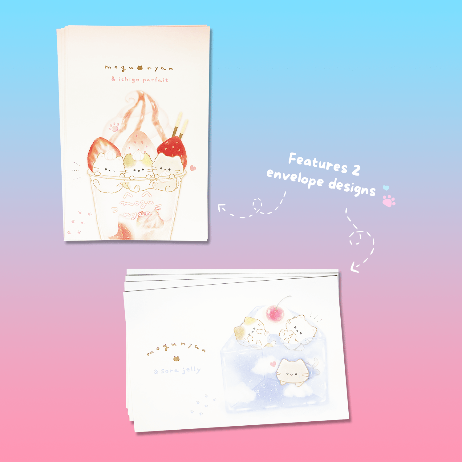 Mogunyan 'Strawberry Parfait' & 'Sky Jelly' Die - cut Letter Set - Momohana