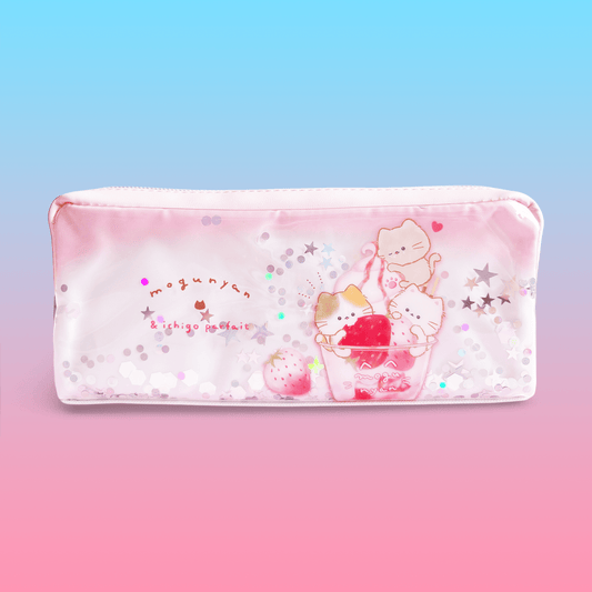Mogunyan 'Strawberry Parfait' Twin Zipper Pencil Case - Momohana