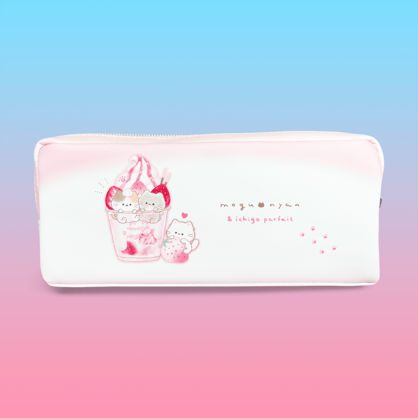 Mogunyan 'Strawberry Parfait' Twin Zipper Pencil Case - Momohana