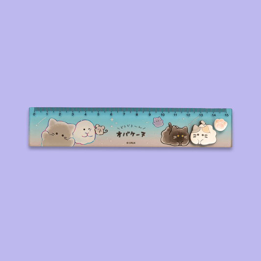 Obakenu 15cm Ruler - Cat Meeting - Momohana