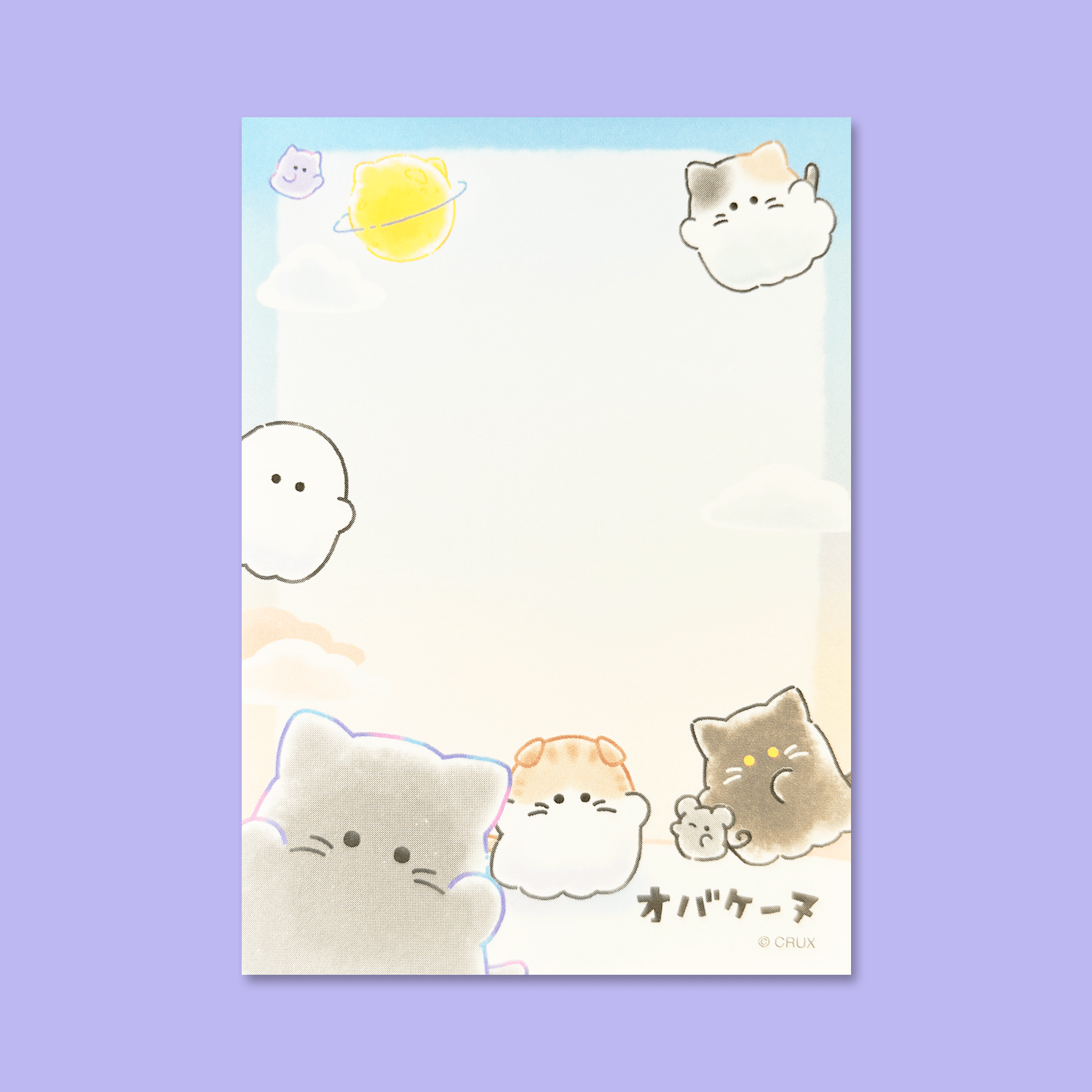 Obakenu Mini Memo Pad - Cat Meeting - Momohana