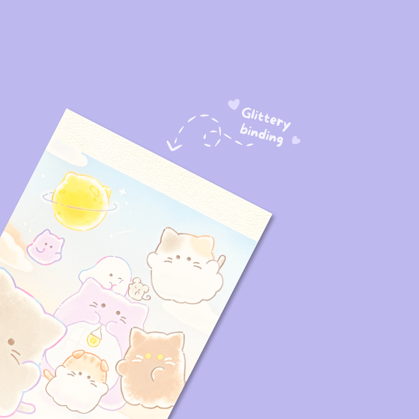 Obakenu Mini Memo Pad - Cat Meeting - Momohana