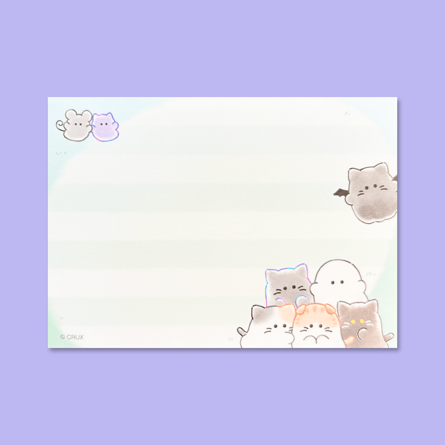 Obakenu Mini Memo Pad - Cat Meeting - Momohana