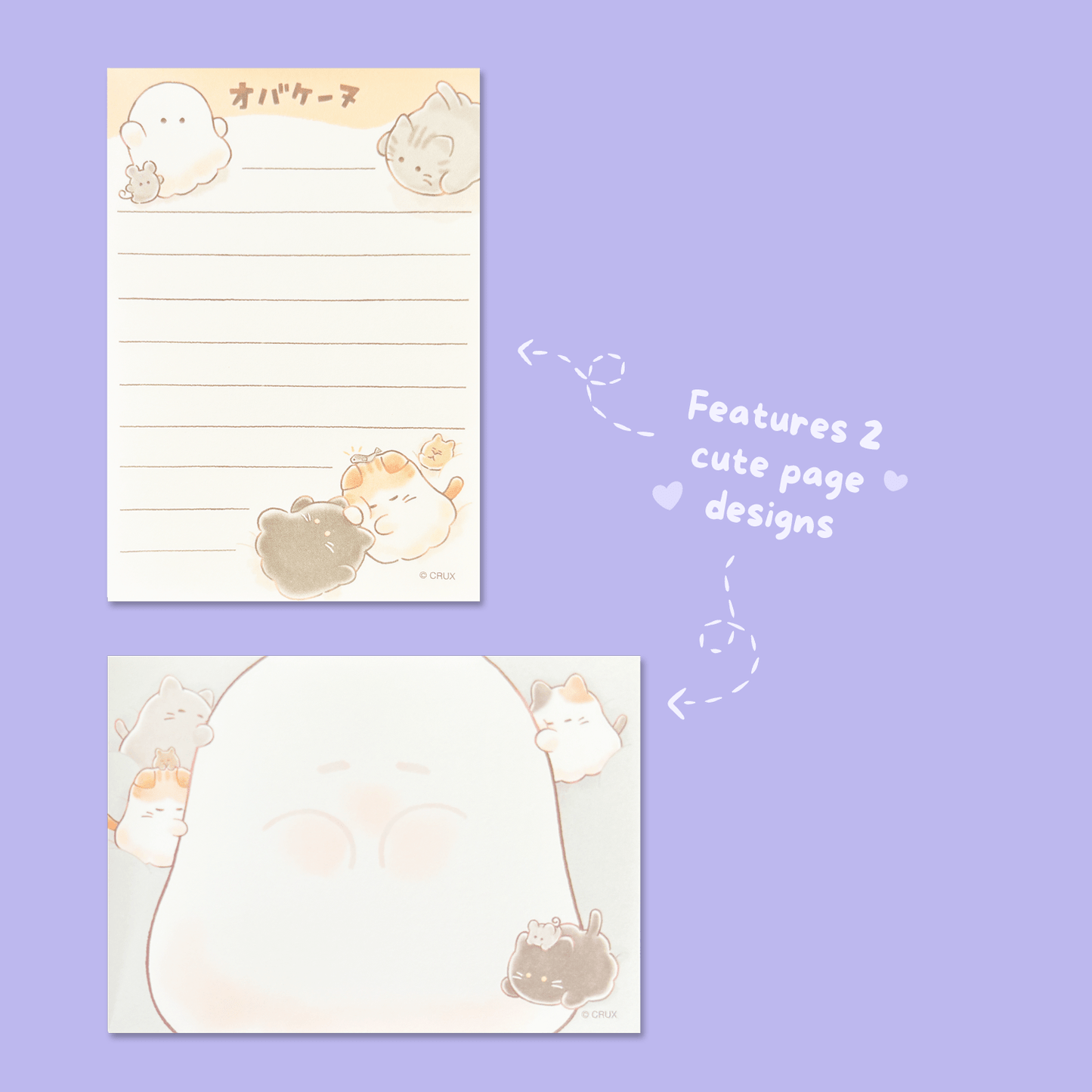 Obakenu Mini Memo Pad - Fluffy - Momohana