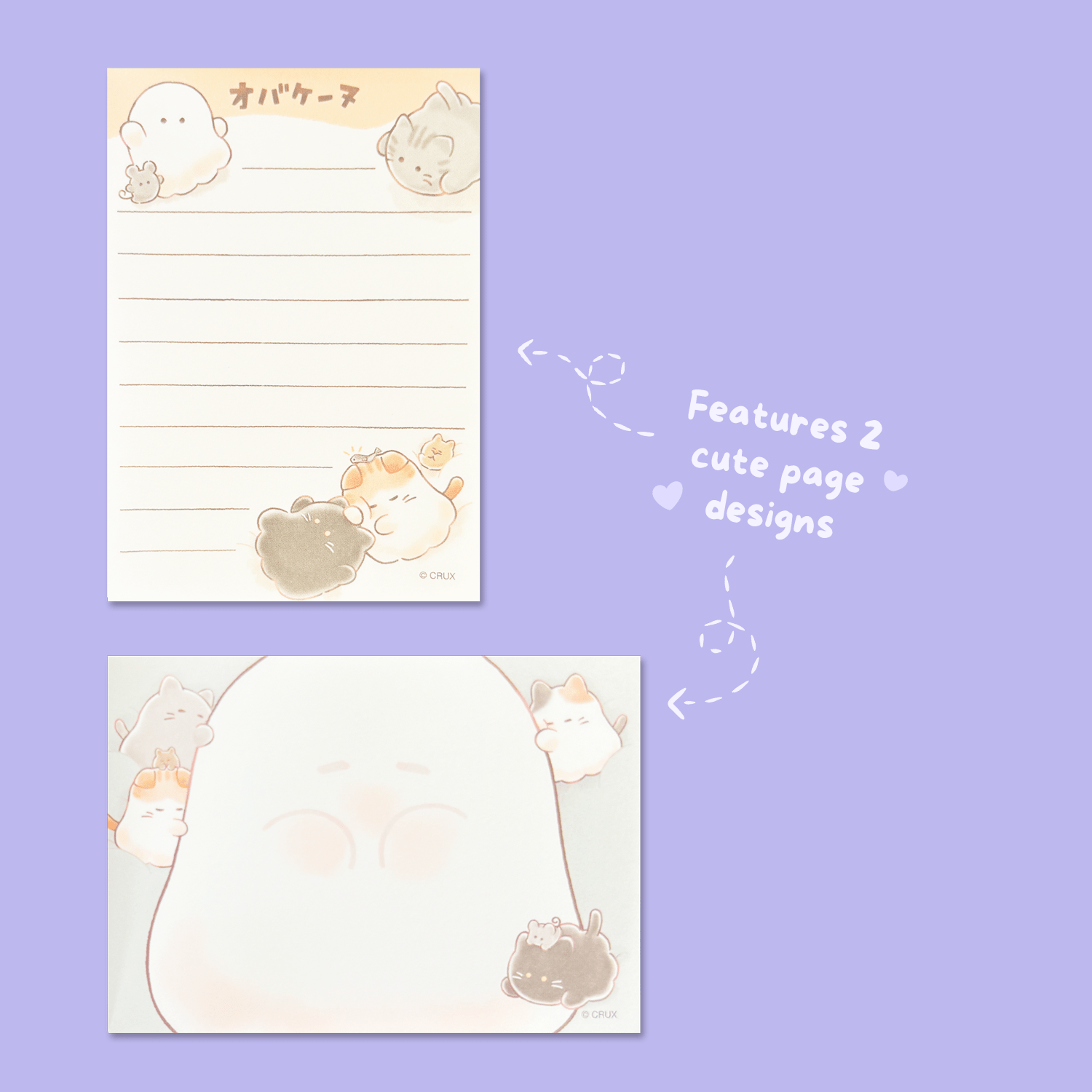 Obakenu Mini Memo Pad - Fluffy - Momohana