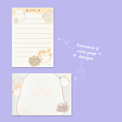 Obakenu Mini Memo Pad - Fluffy - Momohana