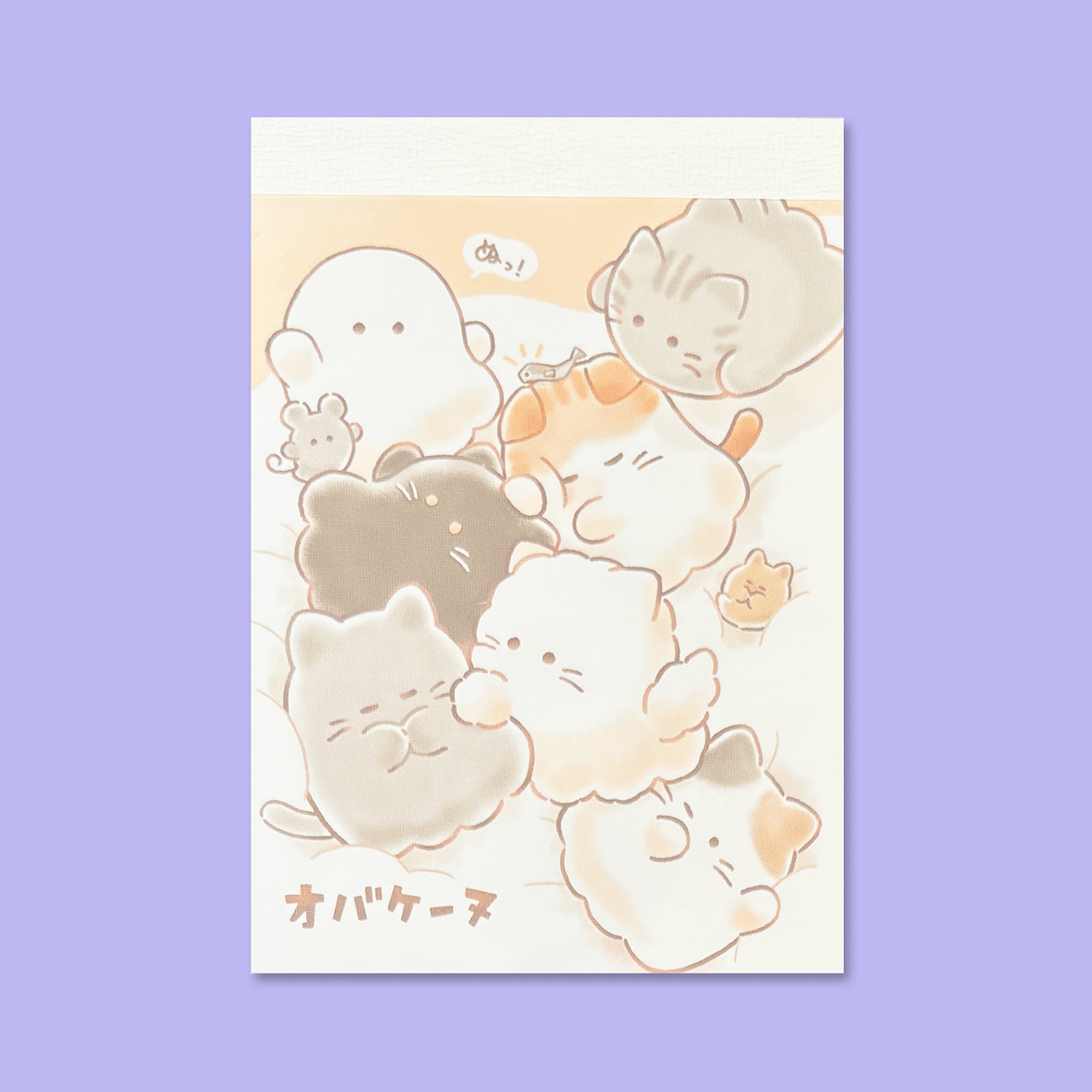 Obakenu Mini Memo Pad - Fluffy - Momohana