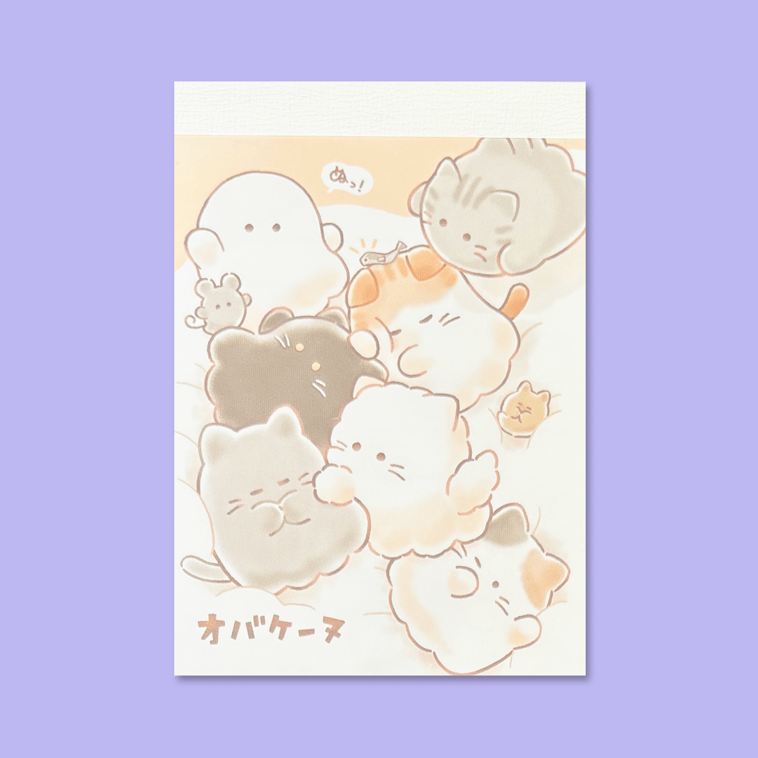 Obakenu Mini Memo Pad - Fluffy - Momohana