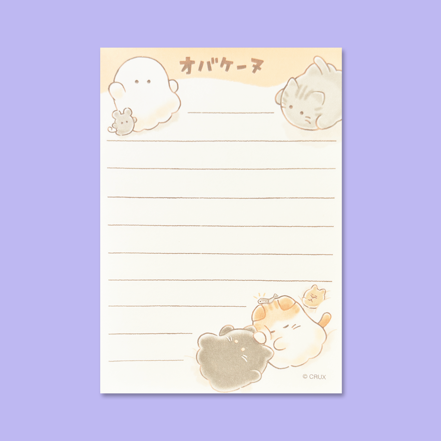 Obakenu Mini Memo Pad - Fluffy - Momohana