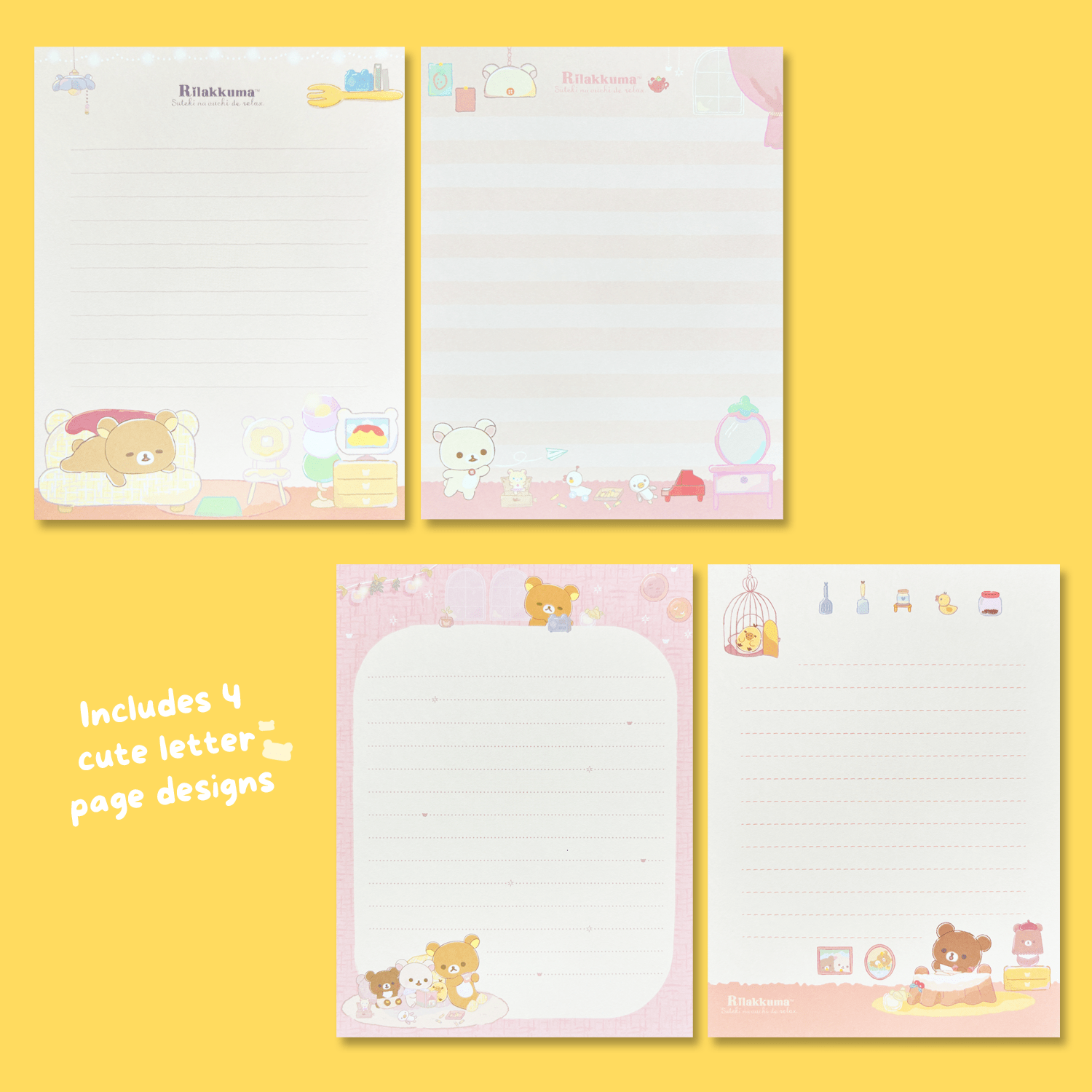 Rilakkuma 'A Wonderful House' Letter Set - Momohana