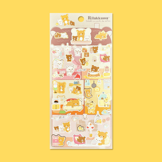 Rilakkuma 'A Wonderful House' Sticker Sheet - Momohana