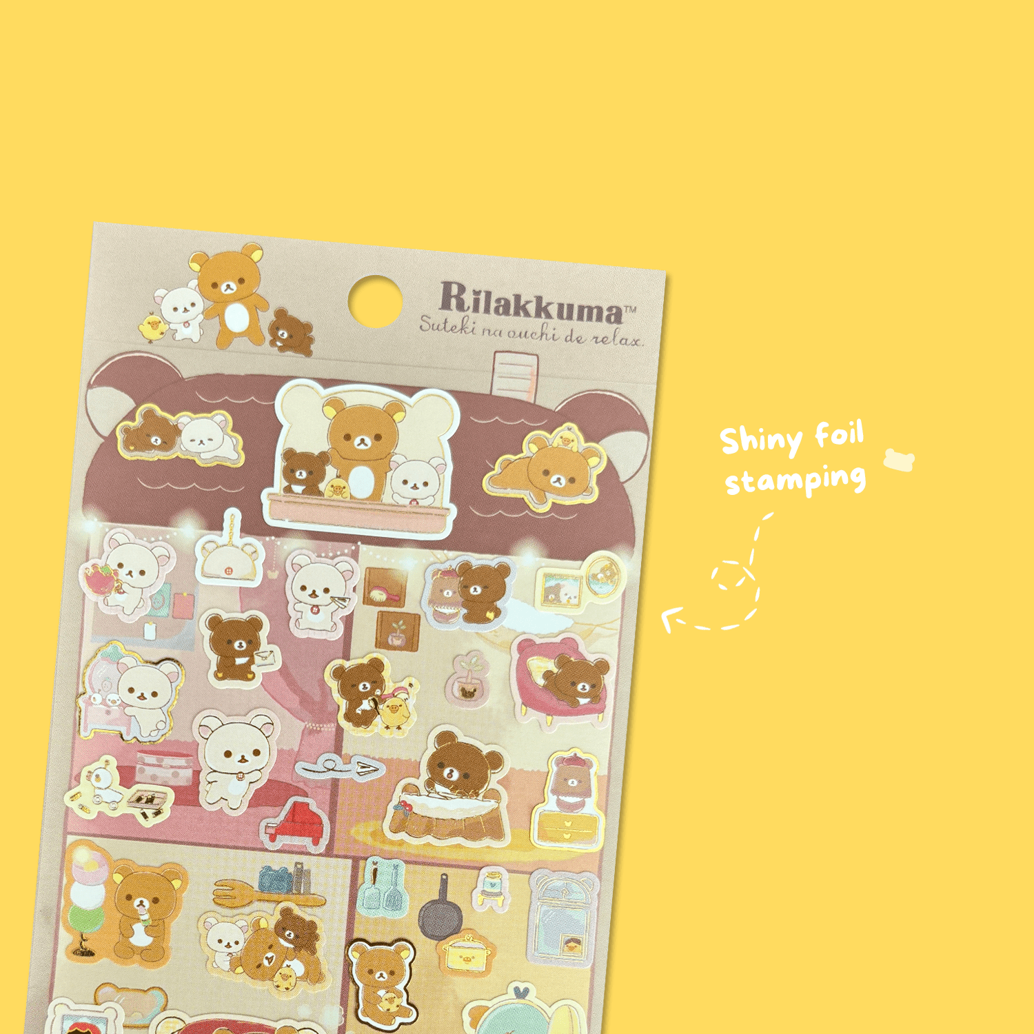 Rilakkuma 'A Wonderful House' Sticker Sheet - Momohana