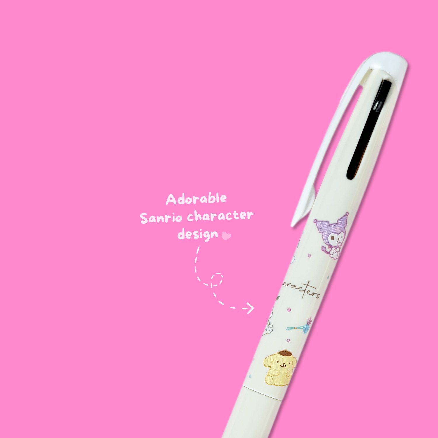 Sanrio Characters Smooth 2 Colour Pen - Pastel Yellow - Momohana