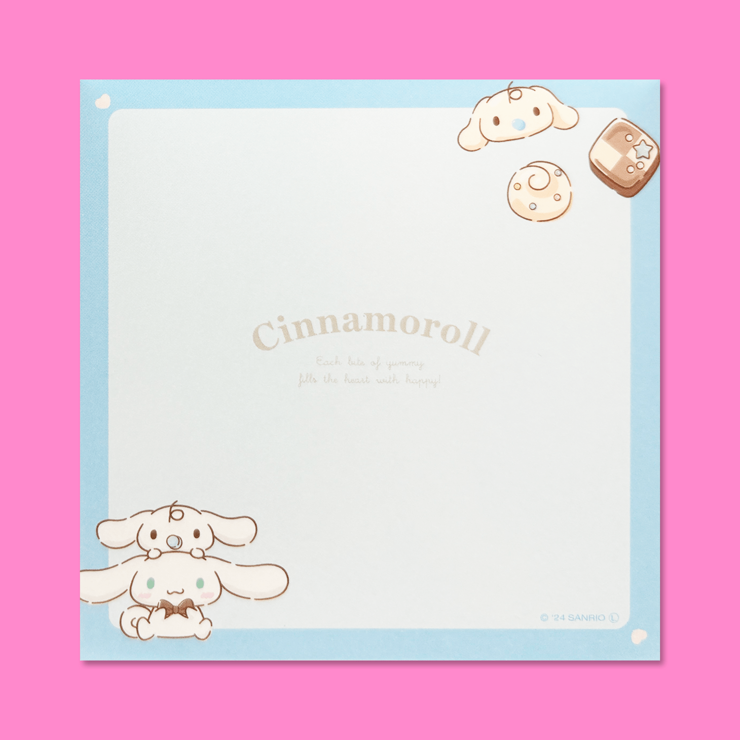 Sanrio Square Chocolate Memo Pad with Stickers - Cinnamoroll - Momohana