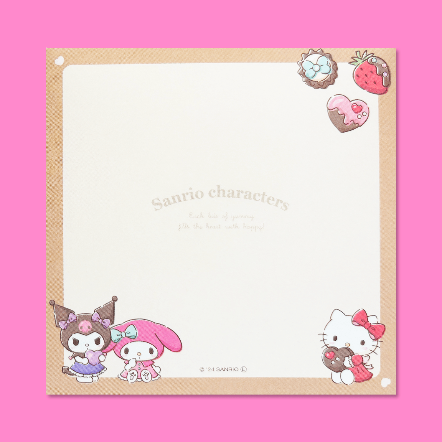 Sanrio Square Chocolate Memo Pad with Stickers - Girls - Momohana