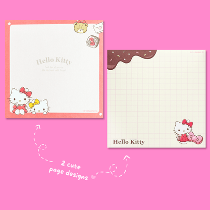 Sanrio Square Chocolate Memo Pad with Stickers - Hello Kitty - Momohana