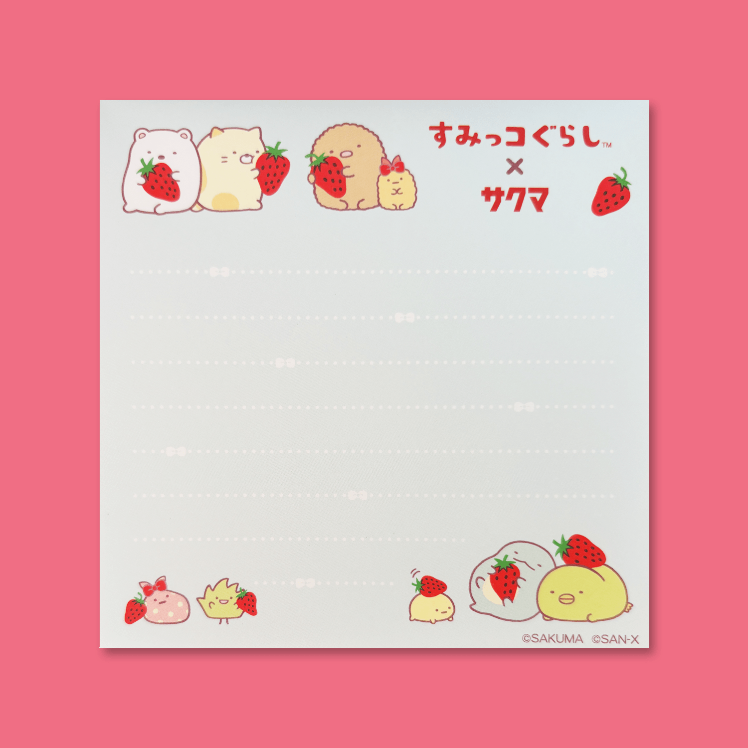 Sumikkogurashi x Sakuma Square Memo Pad - Momohana