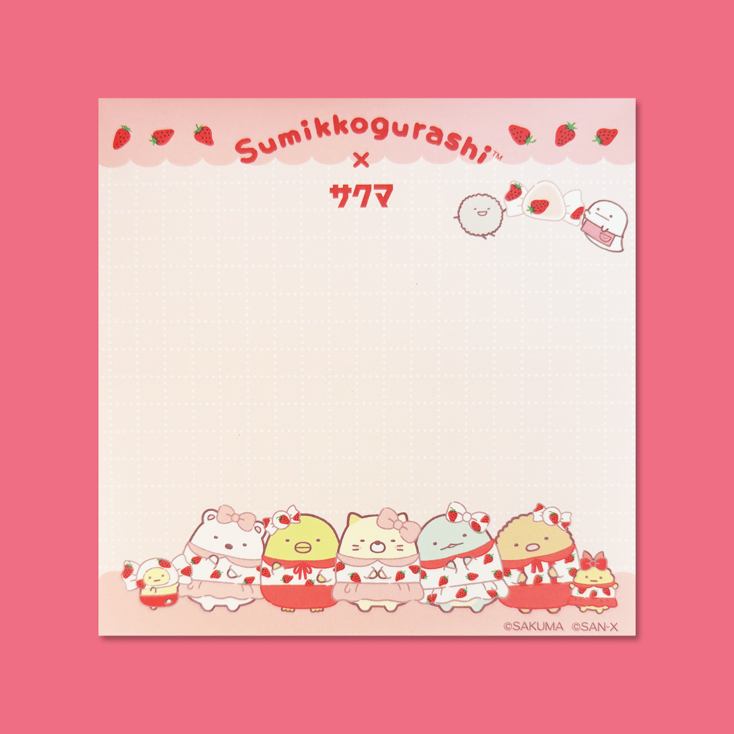 Sumikkogurashi x Sakuma Square Memo Pad - Momohana
