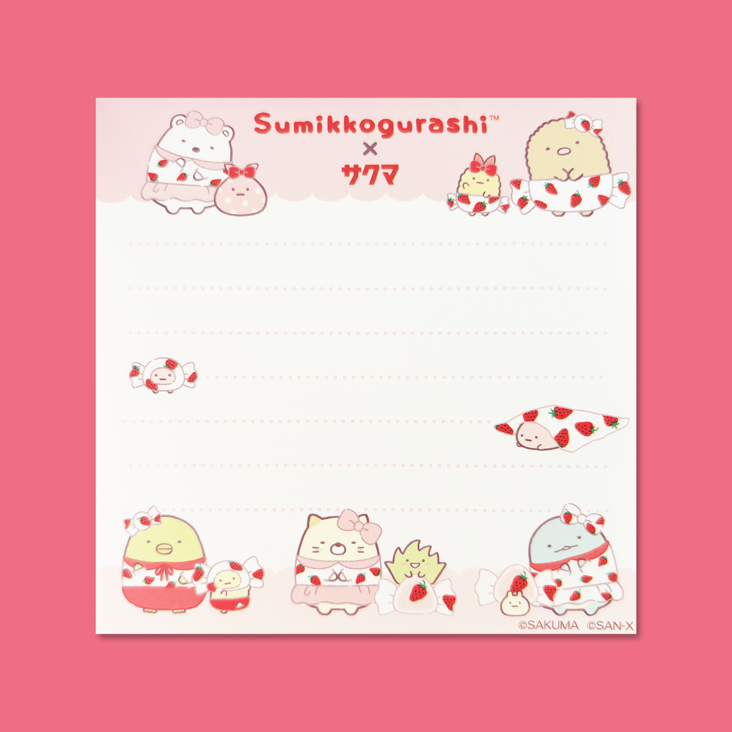 Sumikkogurashi x Sakuma Square Memo Pad - Momohana