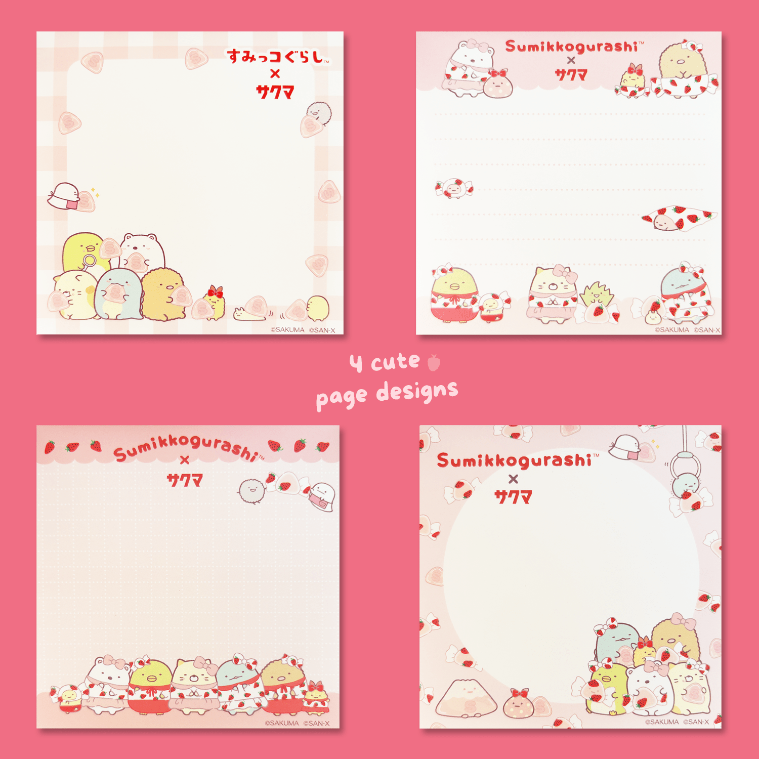 Sumikkogurashi x Sakuma Square Memo Pad - Momohana